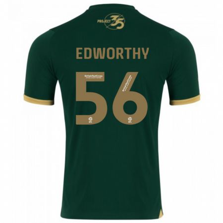 Kandiny Hombre Camiseta Kieran Edworthy #56 Verde 1ª Equipación 2023/24 La Camisa Chile