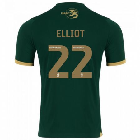 Kandiny Hombre Camiseta Emily Elliot #22 Verde 1ª Equipación 2023/24 La Camisa Chile
