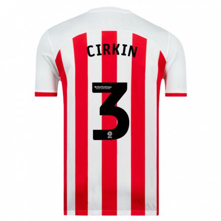 Kandiny Hombre Camiseta Dennis Cirkin #3 Blanco 1ª Equipación 2023/24 La Camisa Chile