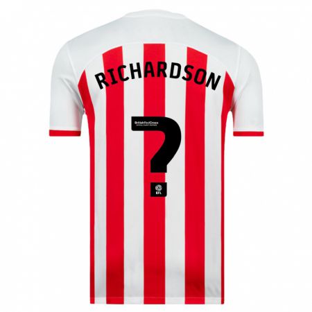 Kandiny Hombre Camiseta Adam Richardson #0 Blanco 1ª Equipación 2023/24 La Camisa Chile