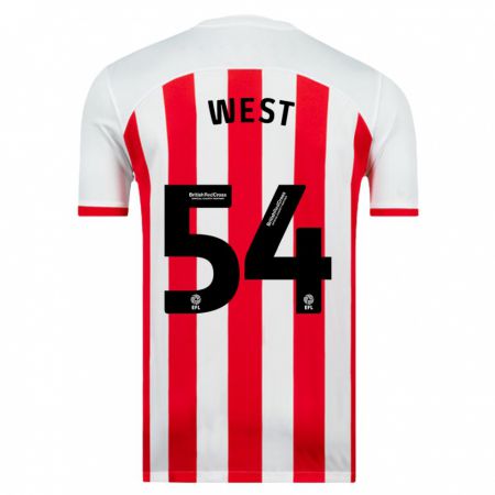 Kandiny Hombre Camiseta Ella West #54 Blanco 1ª Equipación 2023/24 La Camisa Chile