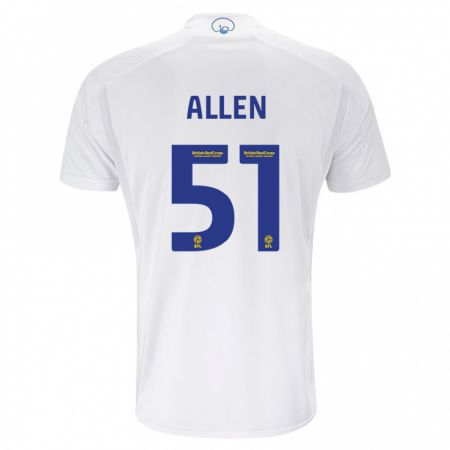 Kandiny Hombre Camiseta Charlie Allen #51 Blanco 1ª Equipación 2023/24 La Camisa Chile
