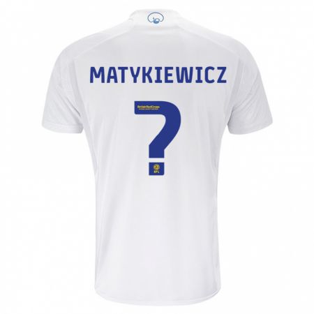 Kandiny Hombre Camiseta Luke Matykiewicz #0 Blanco 1ª Equipación 2023/24 La Camisa Chile