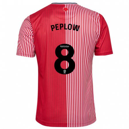 Kandiny Hombre Camiseta Chloe Peplow #8 Rojo 1ª Equipación 2023/24 La Camisa Chile