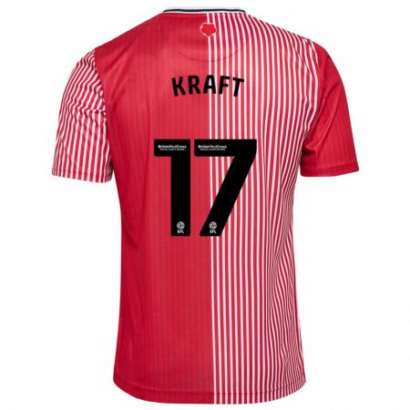 Kandiny Hombre Camiseta Emily Kraft #17 Rojo 1ª Equipación 2023/24 La Camisa Chile