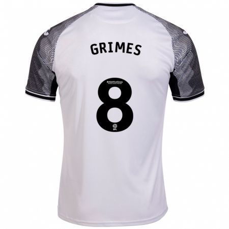 Kandiny Hombre Camiseta Matt Grimes #8 Blanco 1ª Equipación 2023/24 La Camisa Chile