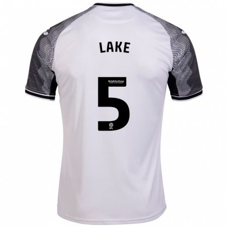 Kandiny Hombre Camiseta Ellie Lake #5 Blanco 1ª Equipación 2023/24 La Camisa Chile