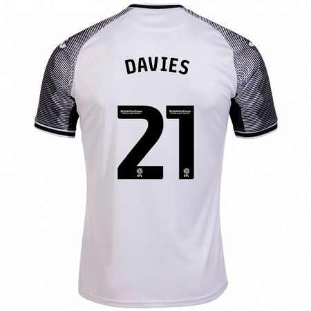 Kandiny Hombre Camiseta Laura Davies #21 Blanco 1ª Equipación 2023/24 La Camisa Chile