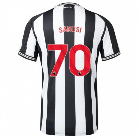 Kandiny Hombre Camiseta Trevan Sanusi #70 Blanco Negro 1ª Equipación 2023/24 La Camisa Chile
