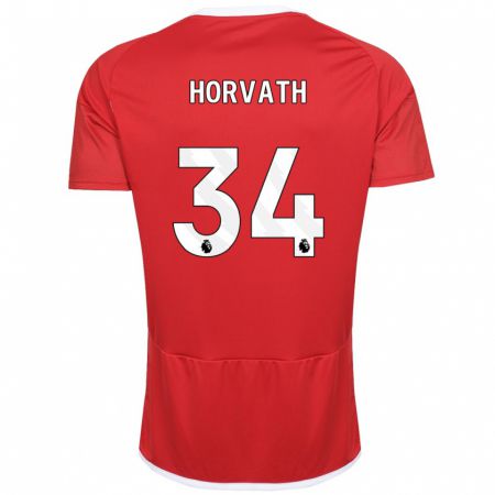 Kandiny Hombre Camiseta Ethan Horvath #34 Rojo 1ª Equipación 2023/24 La Camisa Chile