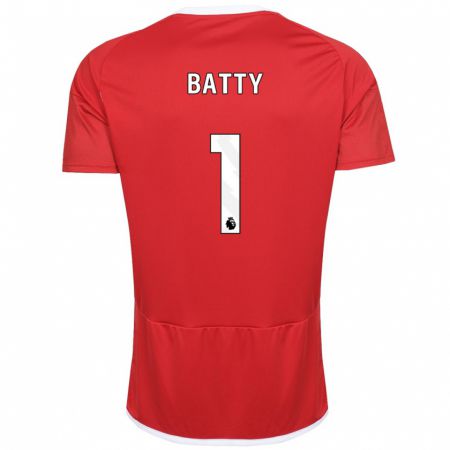 Kandiny Hombre Camiseta Emily Batty #1 Rojo 1ª Equipación 2023/24 La Camisa Chile