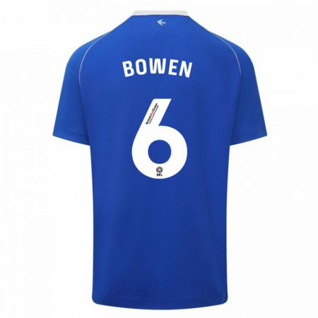 Kandiny Hombre Camiseta Megan Bowen #6 Azul 1ª Equipación 2023/24 La Camisa Chile