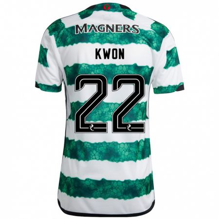 Kandiny Hombre Camiseta Hyeok-Kyu Kwon #22 Verde 1ª Equipación 2023/24 La Camisa Chile