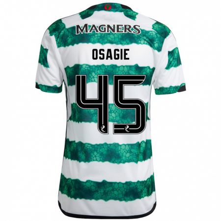 Kandiny Hombre Camiseta Justin Osagie #45 Verde 1ª Equipación 2023/24 La Camisa Chile