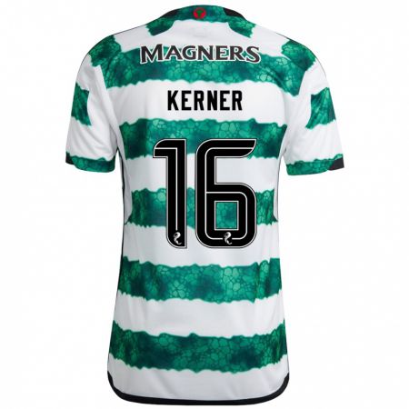 Kandiny Hombre Camiseta Hana Kerner #16 Verde 1ª Equipación 2023/24 La Camisa Chile