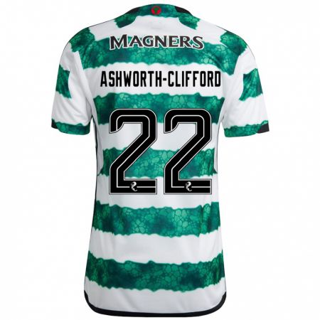 Kandiny Hombre Camiseta Lucy Ashworth-Clifford #22 Verde 1ª Equipación 2023/24 La Camisa Chile