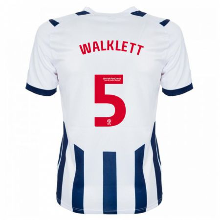 Kandiny Hombre Camiseta Kerry Walklett #5 Blanco 1ª Equipación 2023/24 La Camisa Chile