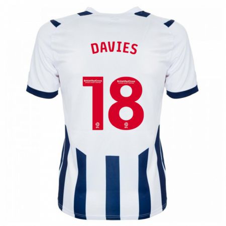 Kandiny Hombre Camiseta Jessica Davies #18 Blanco 1ª Equipación 2023/24 La Camisa Chile