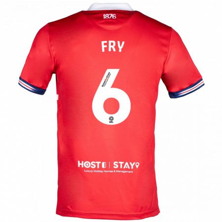 Kandiny Hombre Camiseta Dael Fry #6 Rojo 1ª Equipación 2023/24 La Camisa Chile