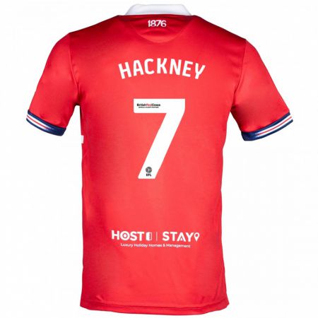 Kandiny Hombre Camiseta Hayden Hackney #7 Rojo 1ª Equipación 2023/24 La Camisa Chile