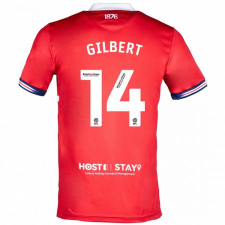 Kandiny Hombre Camiseta Alex Gilbert #14 Rojo 1ª Equipación 2023/24 La Camisa Chile