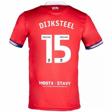 Kandiny Hombre Camiseta Anfernee Dijksteel #15 Rojo 1ª Equipación 2023/24 La Camisa Chile