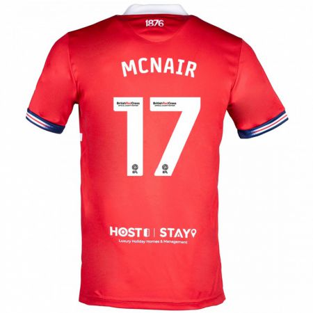 Kandiny Hombre Camiseta Paddy Mcnair #17 Rojo 1ª Equipación 2023/24 La Camisa Chile
