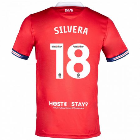 Kandiny Hombre Camiseta Sam Silvera #18 Rojo 1ª Equipación 2023/24 La Camisa Chile