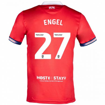 Kandiny Hombre Camiseta Lukas Engel #27 Rojo 1ª Equipación 2023/24 La Camisa Chile