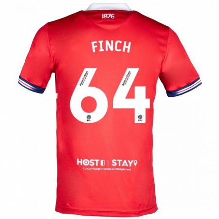 Kandiny Hombre Camiseta Sonny Finch #64 Rojo 1ª Equipación 2023/24 La Camisa Chile