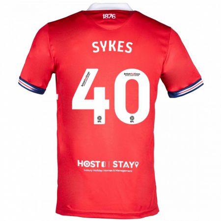 Kandiny Hombre Camiseta Cain Sykes #40 Rojo 1ª Equipación 2023/24 La Camisa Chile