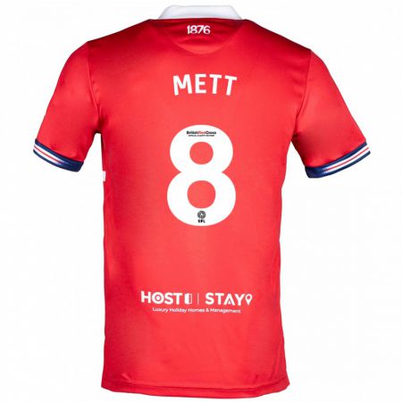 Kandiny Hombre Camiseta Jessica Mett #8 Rojo 1ª Equipación 2023/24 La Camisa Chile