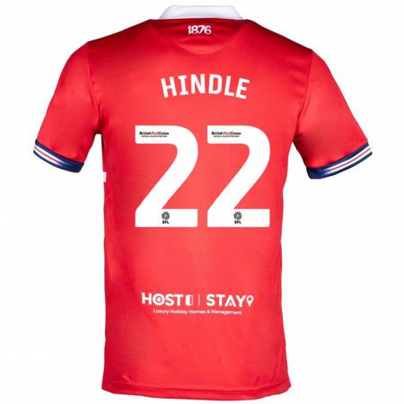 Kandiny Hombre Camiseta Rachel Hindle #22 Rojo 1ª Equipación 2023/24 La Camisa Chile