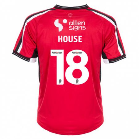 Kandiny Hombre Camiseta Ben House #18 Rojo 1ª Equipación 2023/24 La Camisa Chile