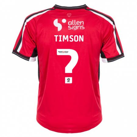 Kandiny Hombre Camiseta Lana Timson #0 Rojo 1ª Equipación 2023/24 La Camisa Chile