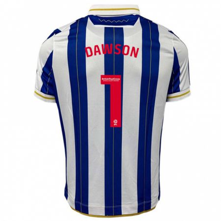 Kandiny Hombre Camiseta Cameron Dawson #1 Azul Blanco 1ª Equipación 2023/24 La Camisa Chile