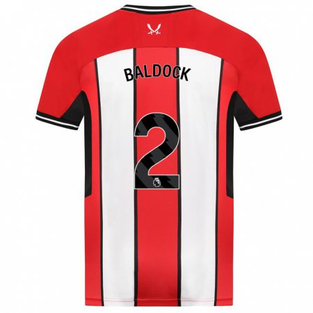 Kandiny Hombre Camiseta George Baldock #2 Rojo 1ª Equipación 2023/24 La Camisa Chile