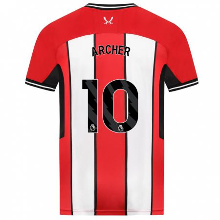 Kandiny Hombre Camiseta Cameron Archer #10 Rojo 1ª Equipación 2023/24 La Camisa Chile