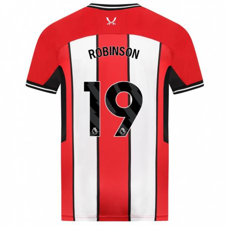 Kandiny Hombre Camiseta Jack Robinson #19 Rojo 1ª Equipación 2023/24 La Camisa Chile