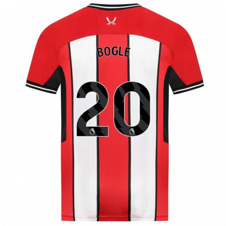 Kandiny Hombre Camiseta Jayden Bogle #20 Rojo 1ª Equipación 2023/24 La Camisa Chile