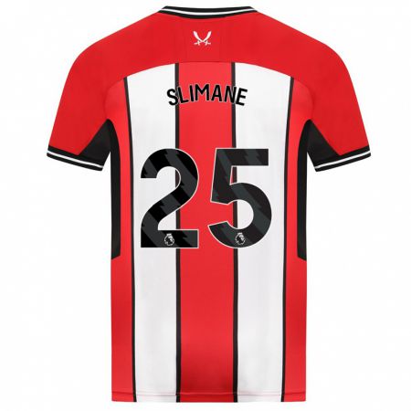 Kandiny Hombre Camiseta Anis Slimane #25 Rojo 1ª Equipación 2023/24 La Camisa Chile