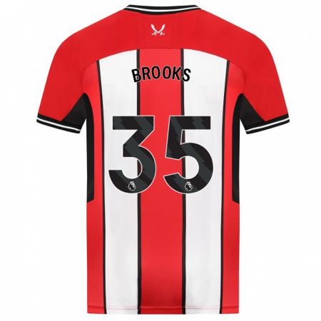 Kandiny Hombre Camiseta Andre Brooks #35 Rojo 1ª Equipación 2023/24 La Camisa Chile
