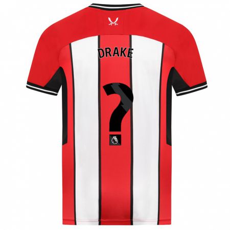 Kandiny Hombre Camiseta Ben Drake #0 Rojo 1ª Equipación 2023/24 La Camisa Chile