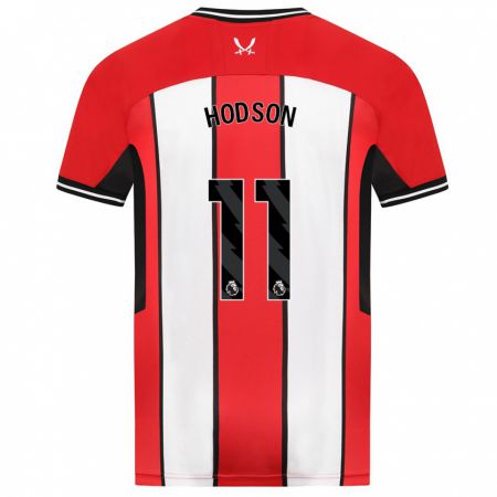 Kandiny Hombre Camiseta Ashley Hodson #11 Rojo 1ª Equipación 2023/24 La Camisa Chile