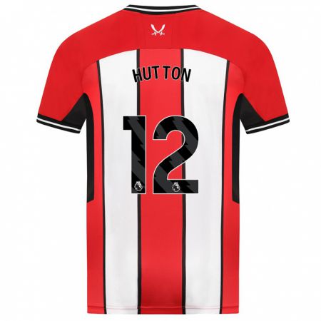 Kandiny Hombre Camiseta Jodie Hutton #12 Rojo 1ª Equipación 2023/24 La Camisa Chile