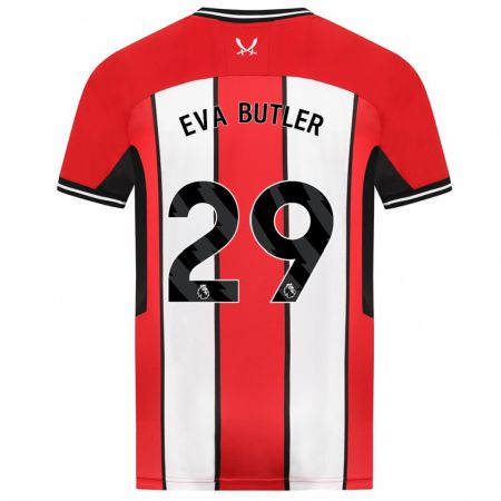 Kandiny Hombre Camiseta Eva Butler #29 Rojo 1ª Equipación 2023/24 La Camisa Chile