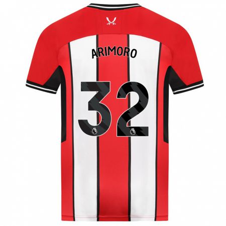 Kandiny Hombre Camiseta Juliet Khinde Adebowale-Arimoro #32 Rojo 1ª Equipación 2023/24 La Camisa Chile