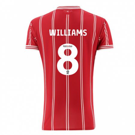 Kandiny Hombre Camiseta Joe Williams #8 Rojo 1ª Equipación 2023/24 La Camisa Chile