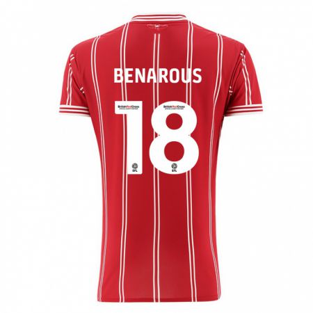 Kandiny Hombre Camiseta Ayman Benarous #18 Rojo 1ª Equipación 2023/24 La Camisa Chile
