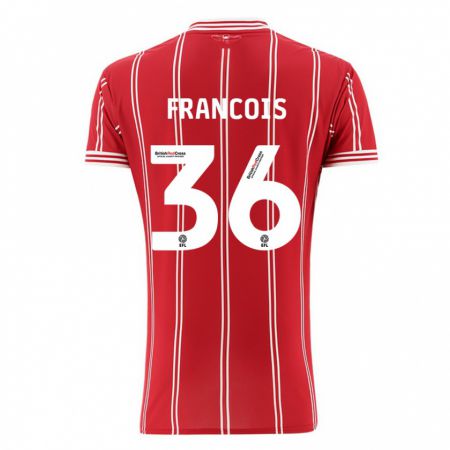 Kandiny Hombre Camiseta Marlee Francois #36 Rojo 1ª Equipación 2023/24 La Camisa Chile